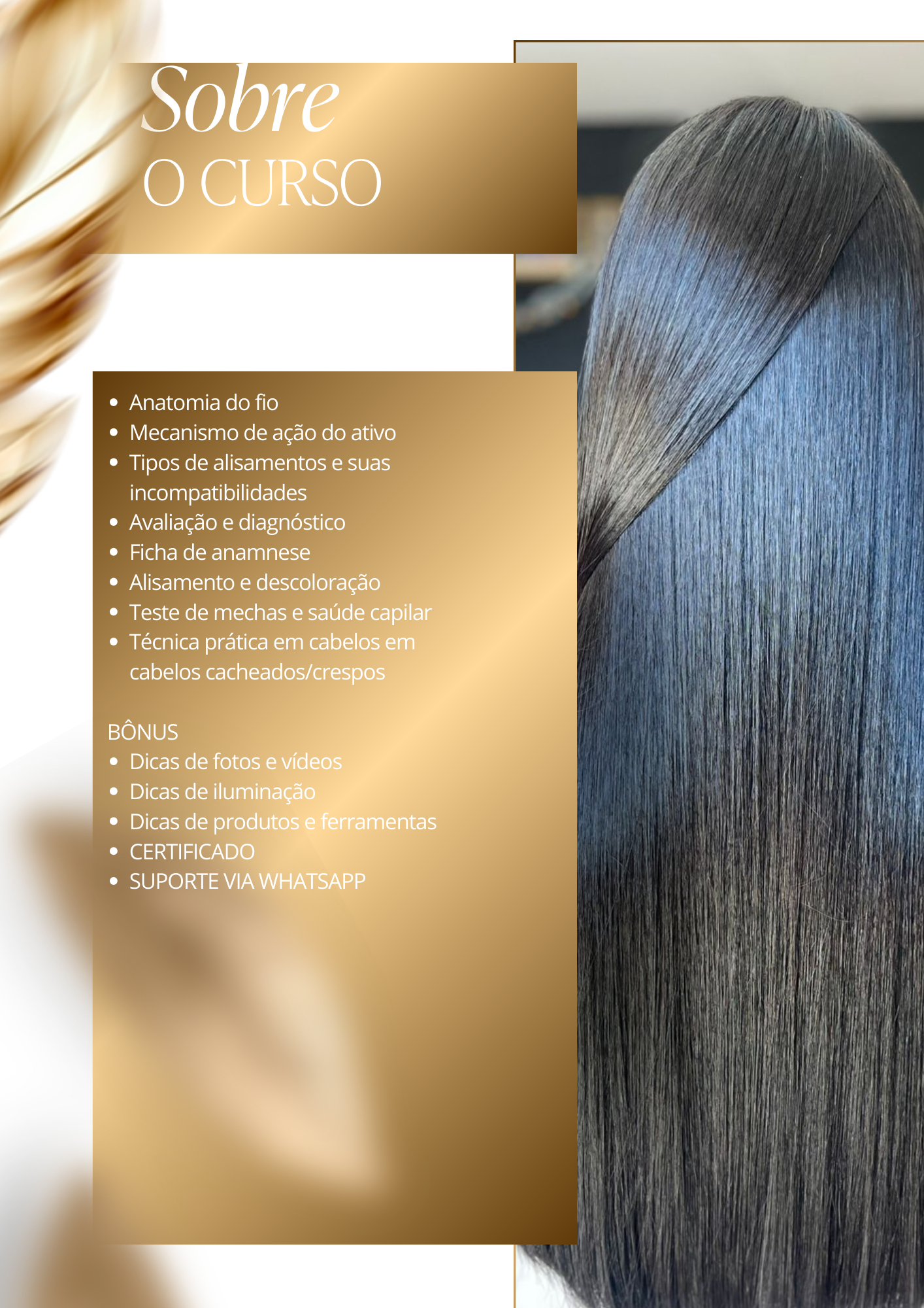 Catálogo do curso Método Liso Espelhado - conteúdo e resultado liso espelhado